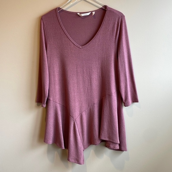 Soft Surroundings Tops - Soft Surroundings Asymmetrical Dusty Rose Tunic
